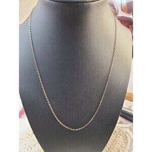 925 Sterling Silver Rolo Chain Necklace 18" Italy Oval Link Cable Women Jewelry